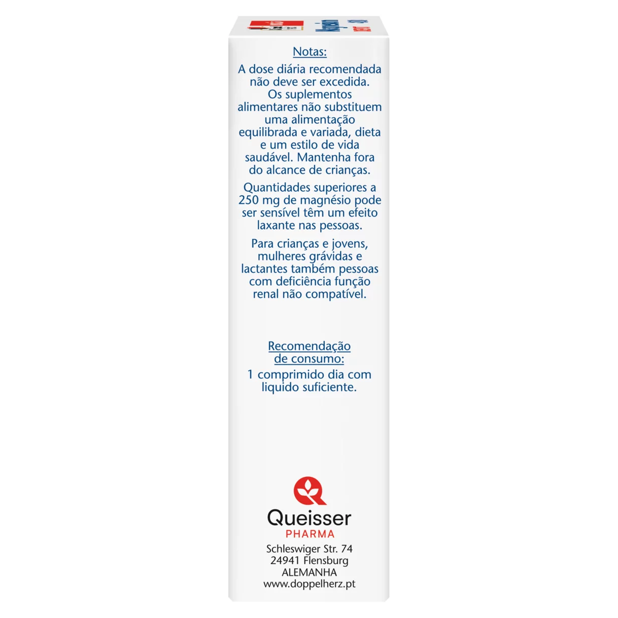 Doppelherz aktiv Magnesium 400 Vista lateral esquerda