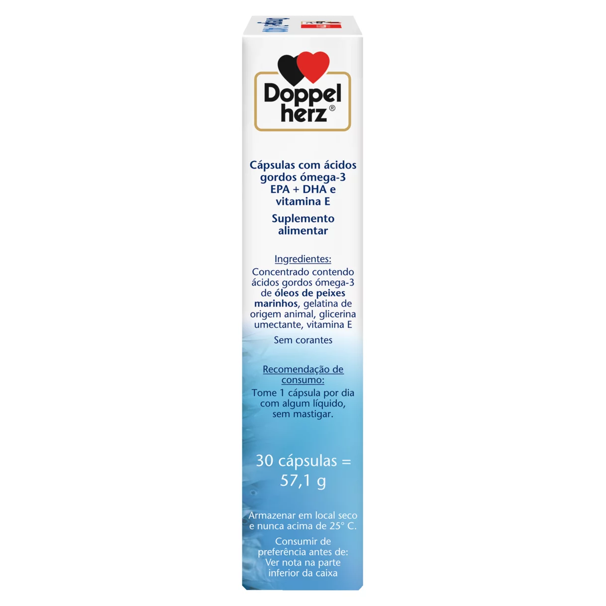 Doppelherz aktiv Omega-3 1400 Vista lateral direita
